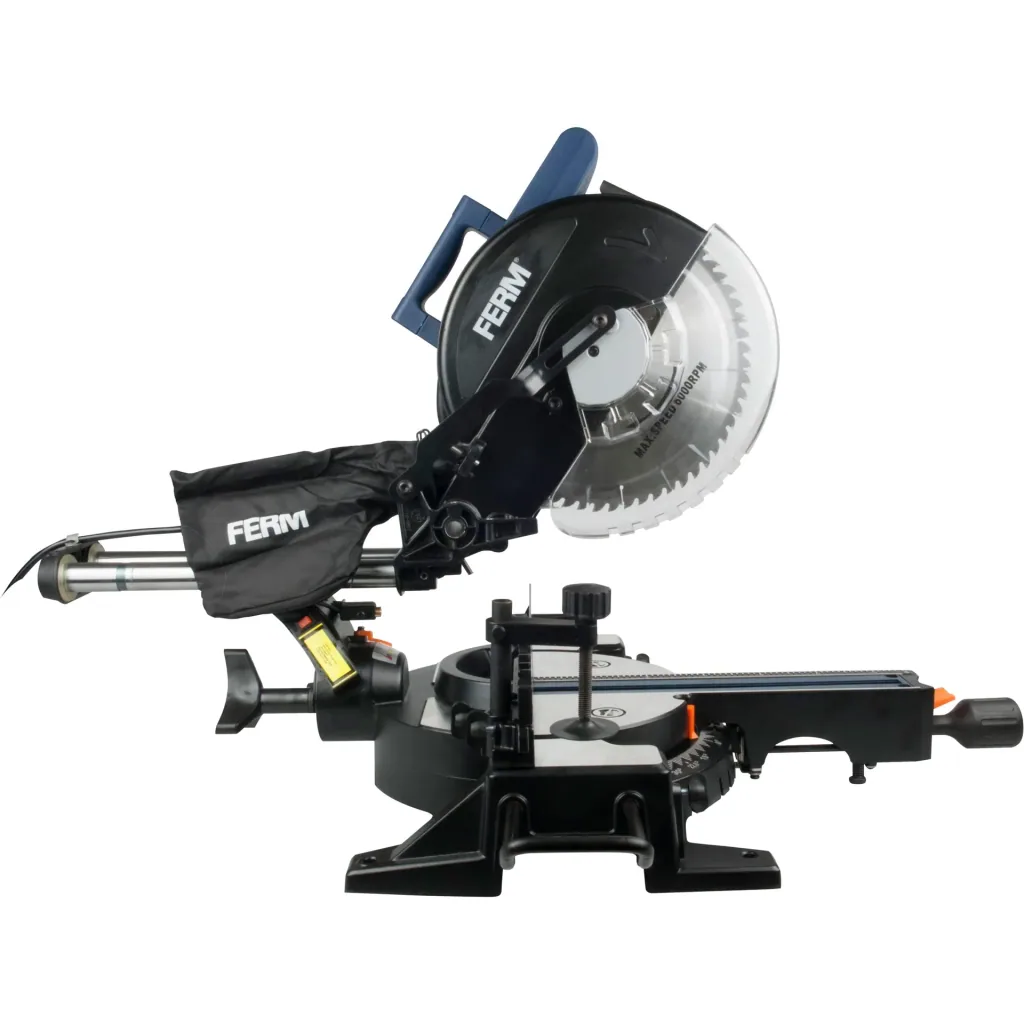 MSM1038 Radial-Gehrungssäge 1900W - 255mm - Laserführung - Spindelarretierung - Inkl. 255mm TCT Sägeblatt (T60), Staubsa