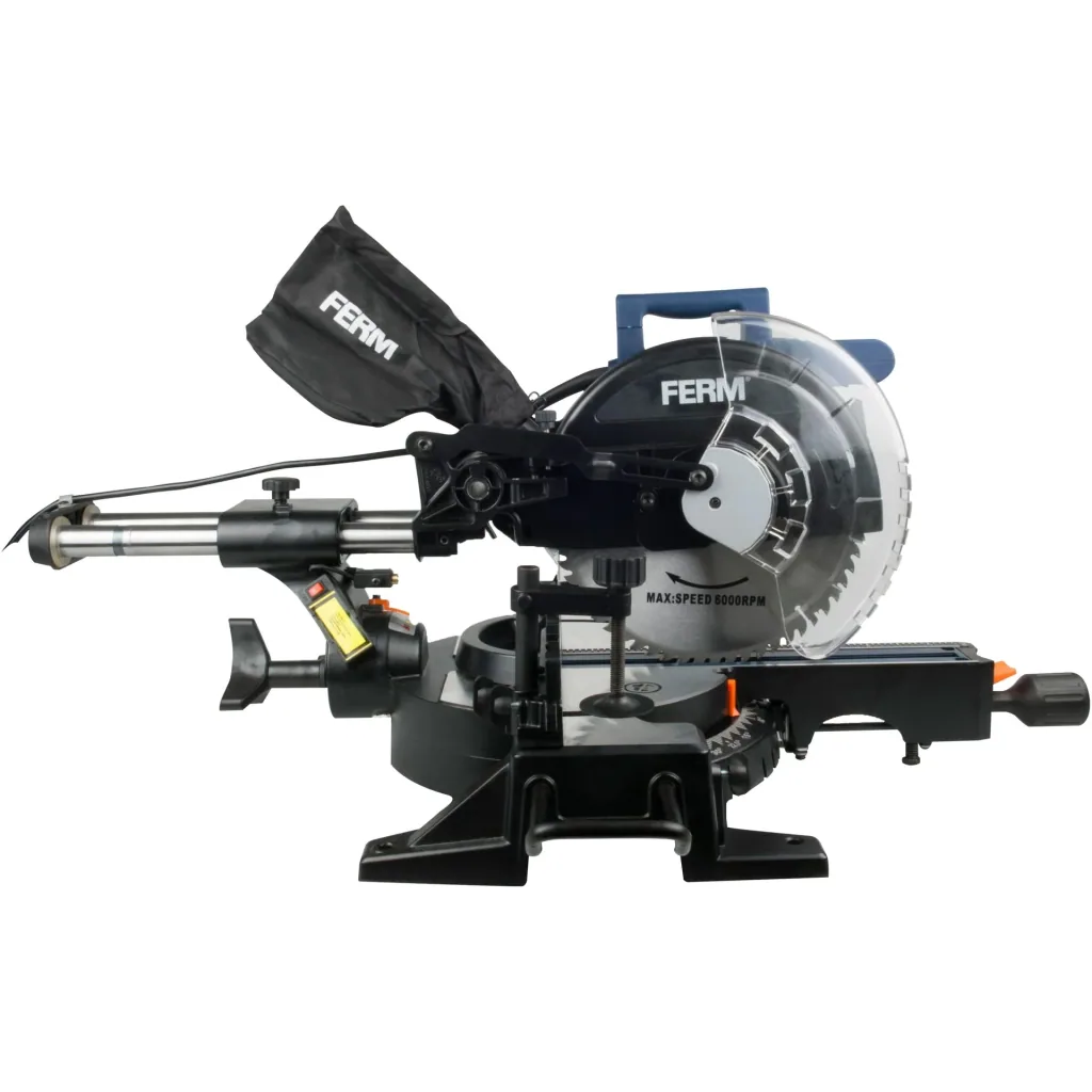 MSM1038 Radial-Gehrungssäge 1900W - 255mm - Laserführung - Spindelarretierung - Inkl. 255mm TCT Sägeblatt (T60), Staubsa