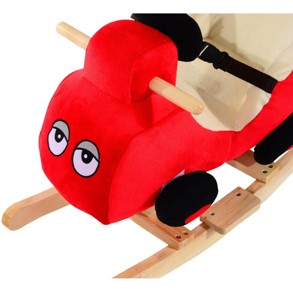 Schaukelpferd Plüsch Auto Schaukeltier Lieder Spielzeug Kinder Baby Rot Auto