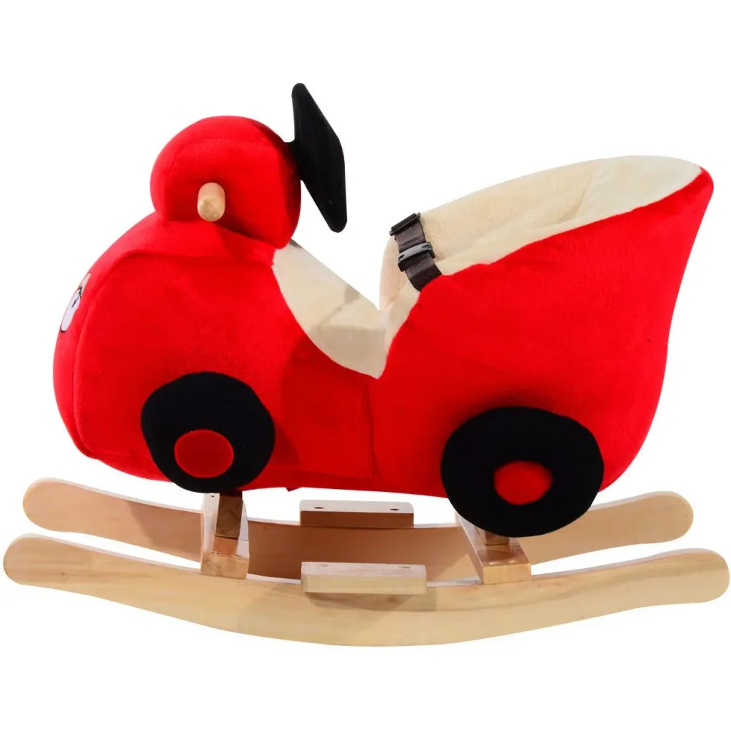 Schaukelpferd Plüsch Auto Schaukeltier Lieder Spielzeug Kinder Baby Rot Auto