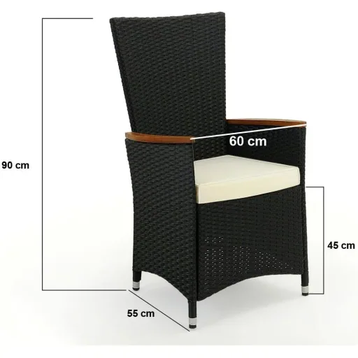 Polyrattan-Sitzgruppe Verona 17-teilig - Schwarz