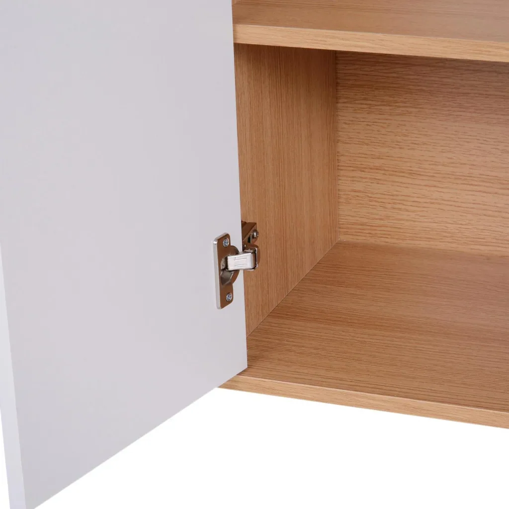 Mehrzweckschrank Standschrank Standregal Dekoschrank Bücherregal Schrank Holz Natur 80 x 32 x 90,5 cm