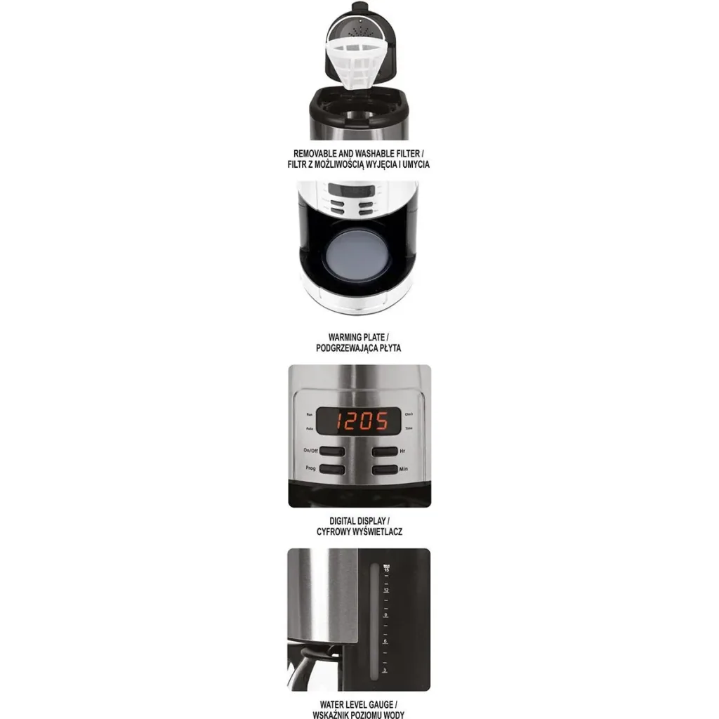 Kaffeemaschine mit Zeitschaltuhr - 1,8L - 1000W