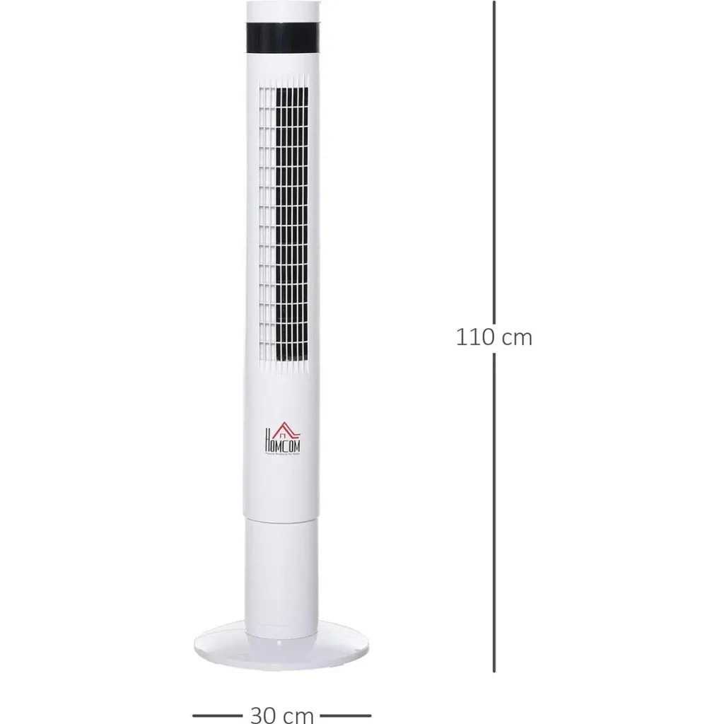 Turmventilator mit Fernsteuerung weiß