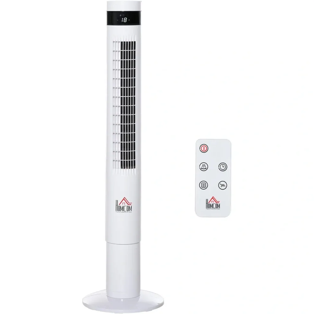 Turmventilator mit Fernsteuerung weiß