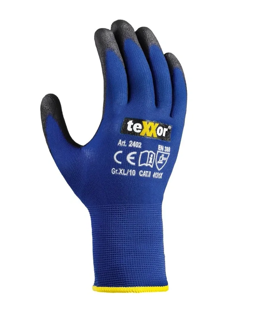Nylon-Strickhandschuh TOUCH blau/ schwarz Gr. 10