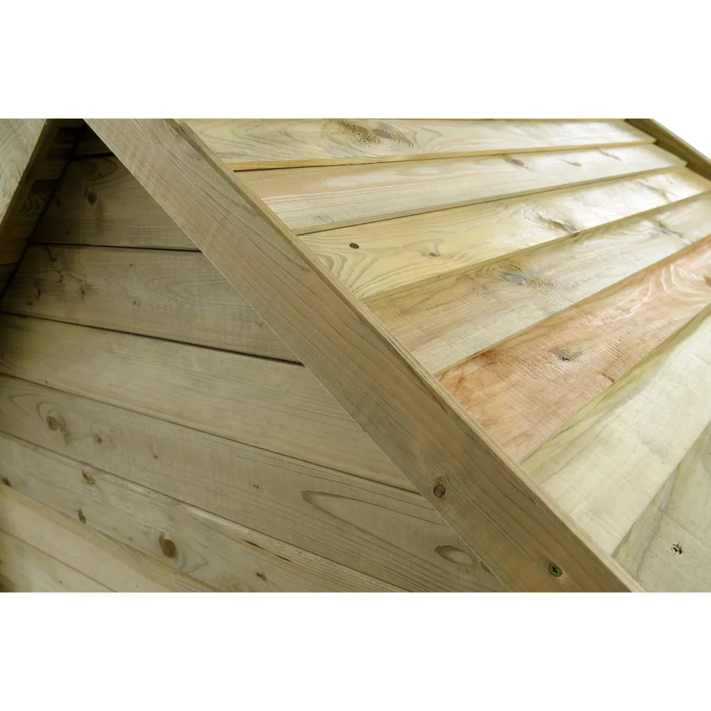 Spielhaus Louise Holz Deluxe Satteldach mit Boden 135 x 130 x 145 cm