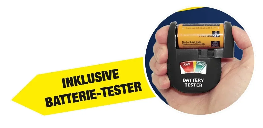 Batterievorratskoffer inklusive Tester