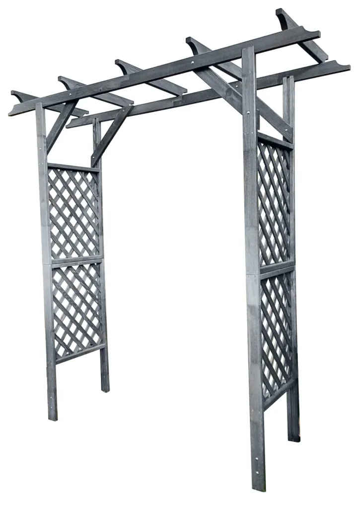Pergola Bamberg ohne Pflanzkästen, grau