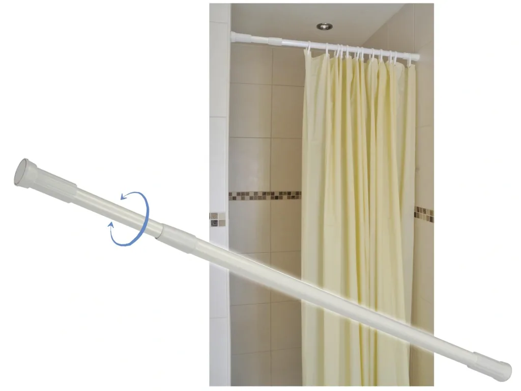 Duschvorhangstange ausziehbar 74 - 120 cm
