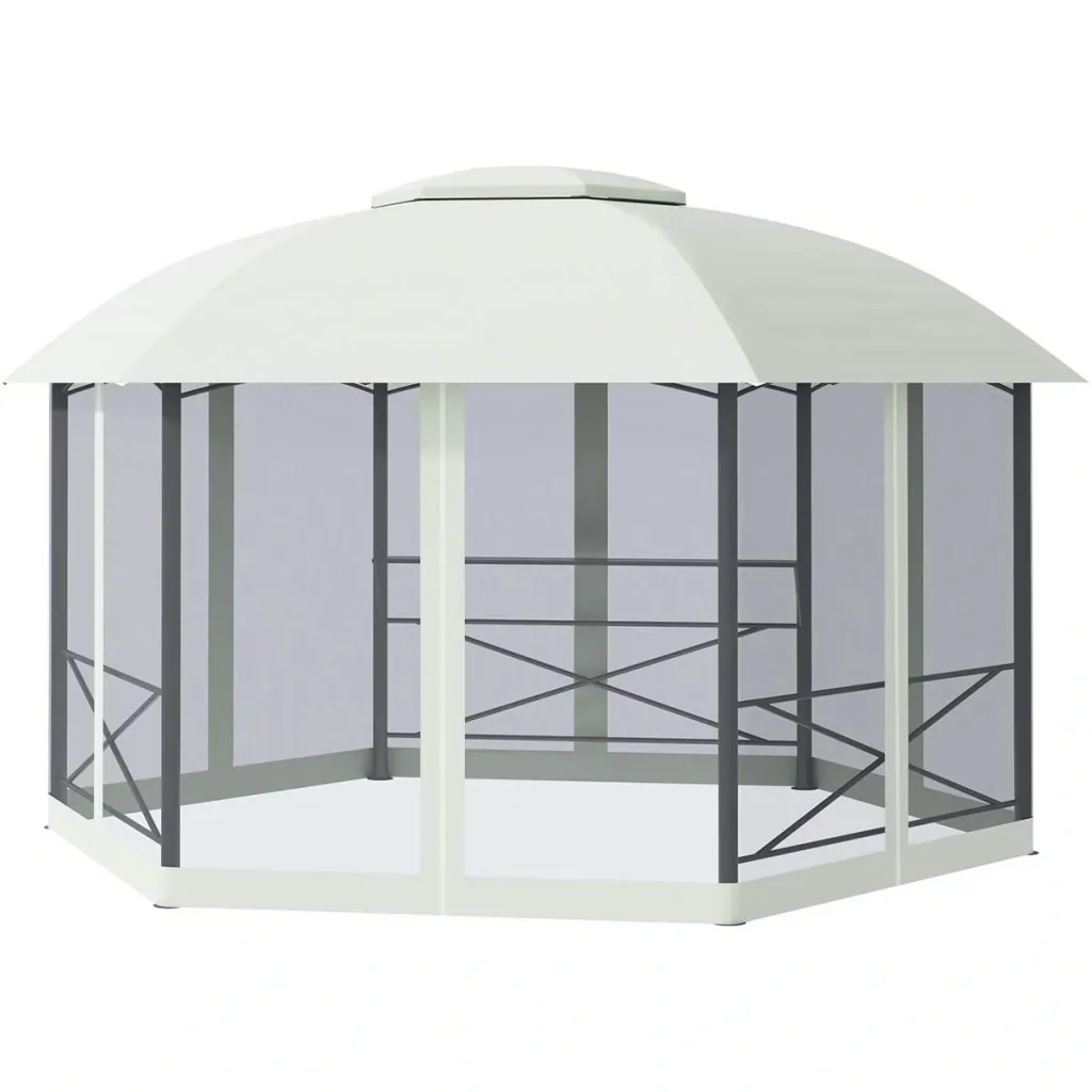 Pavillon - Weiß - 4 x 4 m