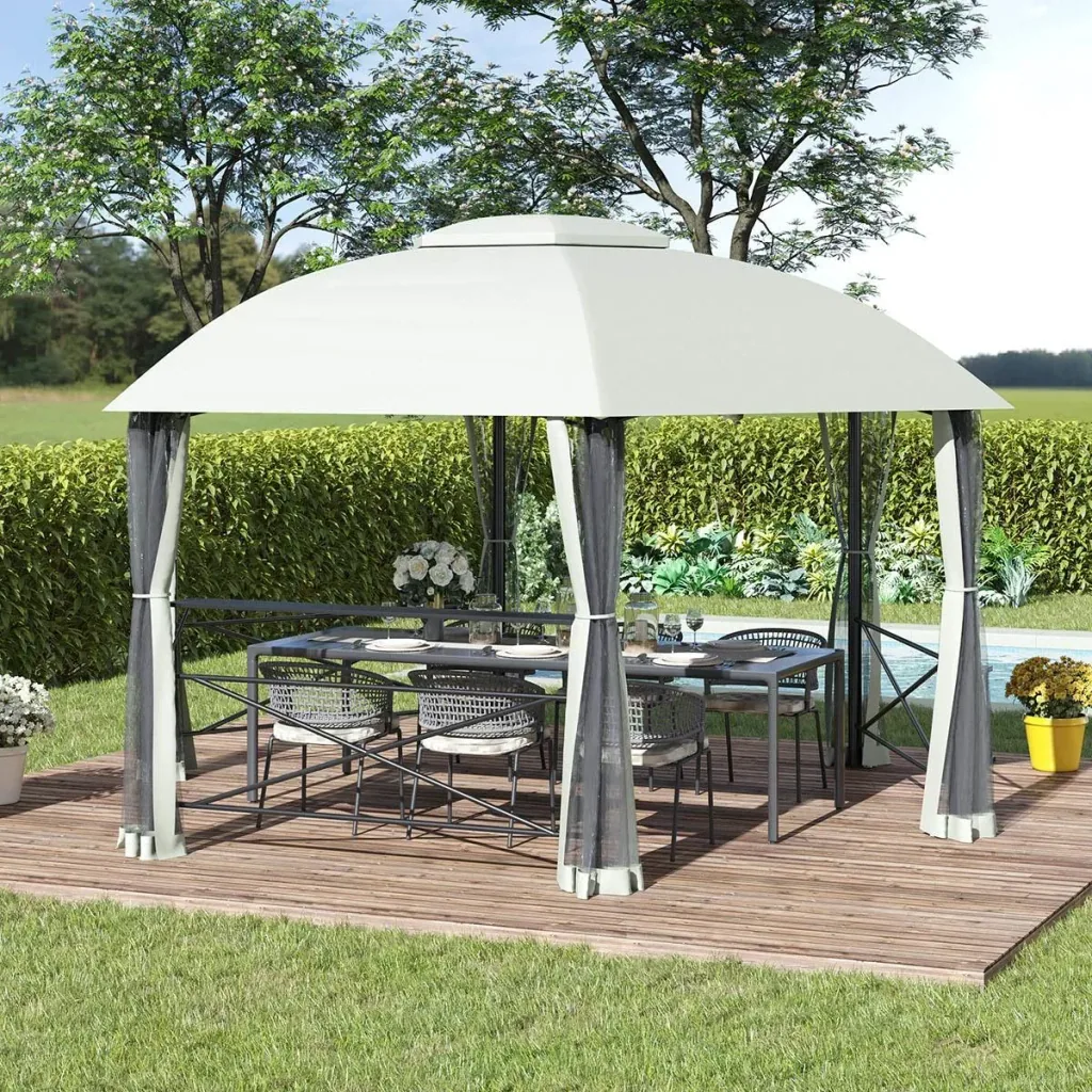 Pavillon - Weiß - 4 x 4 m