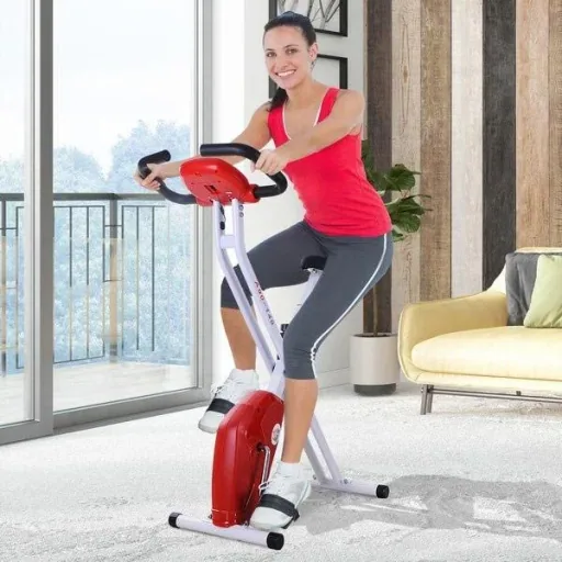 Hometrainer Zusammenklappbares Fitness-Rad - Stahl-Ergometer