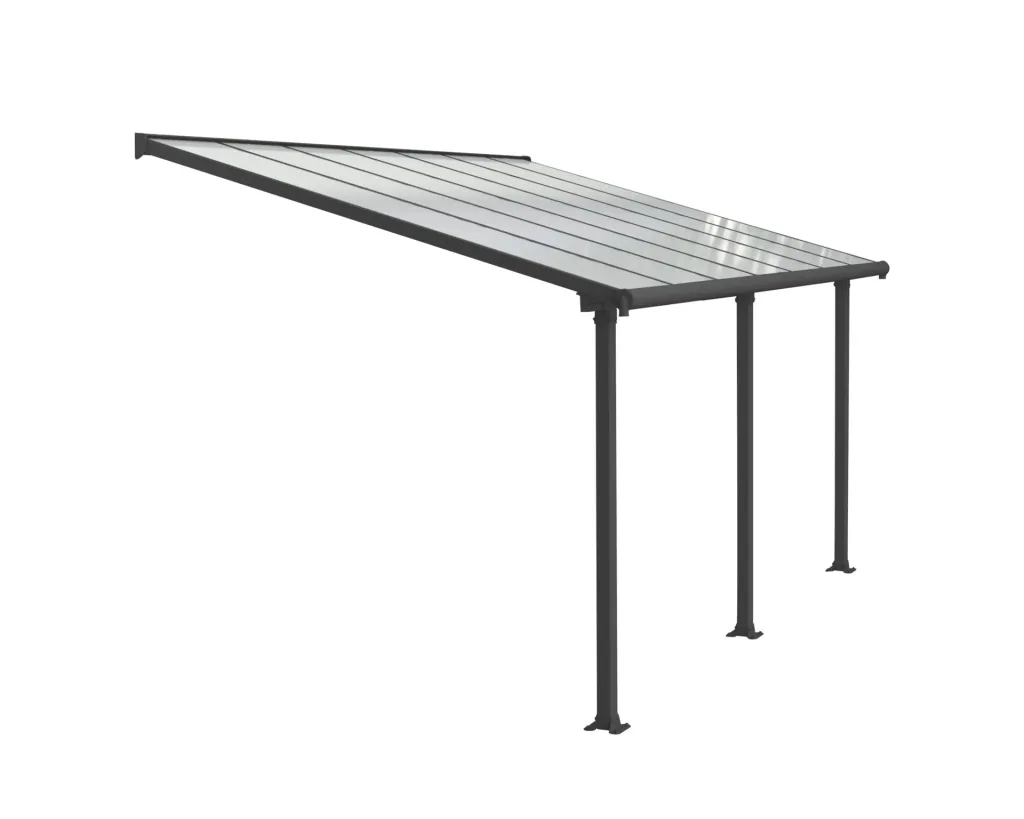 Terrassendach „Olympia“, Anthrazit, 3 x 4,25 m