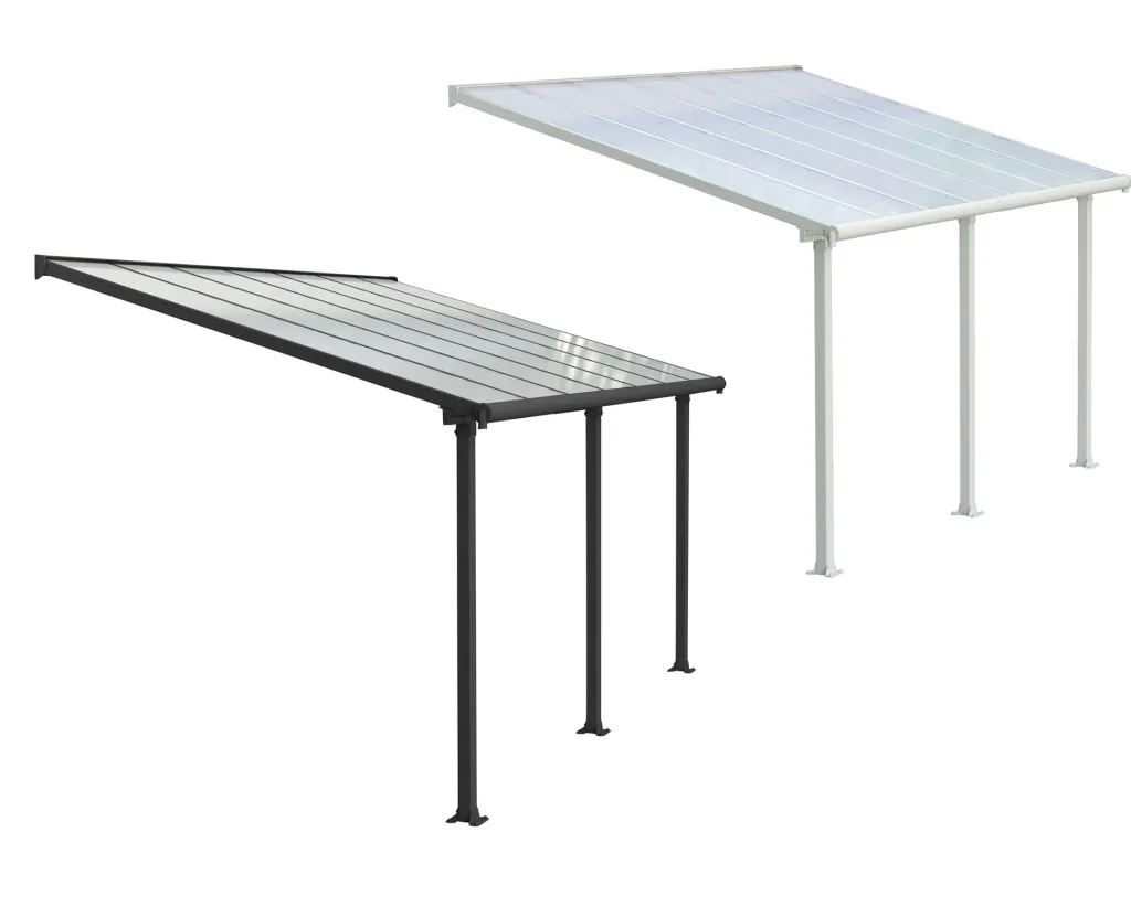 Terrassendach „Olympia“, Anthrazit, 3 x 4,25 m
