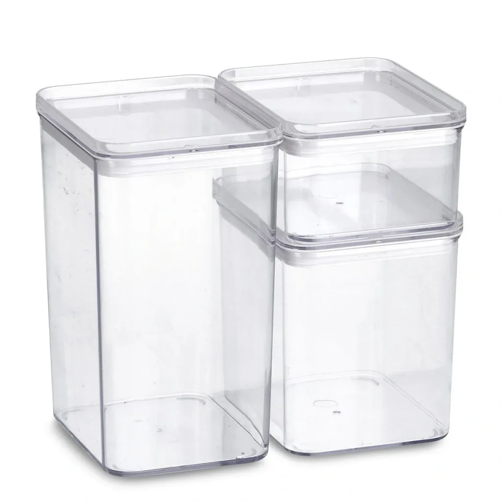 Vorratsdosen-Set, 3-teilig, Kunststoff, transparent