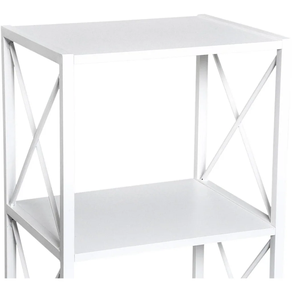 Standregal Bücherregal Aufbewahrungsregal Metall Weiß 40 x 35 x 72,5 cm