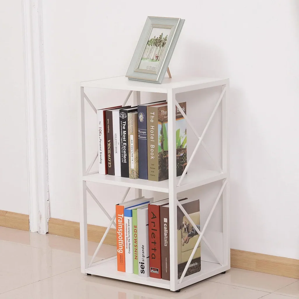Standregal Bücherregal Aufbewahrungsregal Metall Weiß 40 x 35 x 72,5 cm