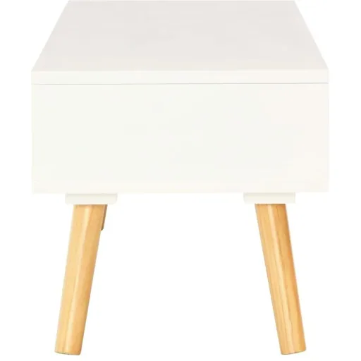 TV-Schrank 120x35x35 cm Kiefer massiv weiß