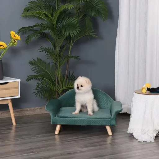 Haustiersofa für Hunde und Katzen hellgrün