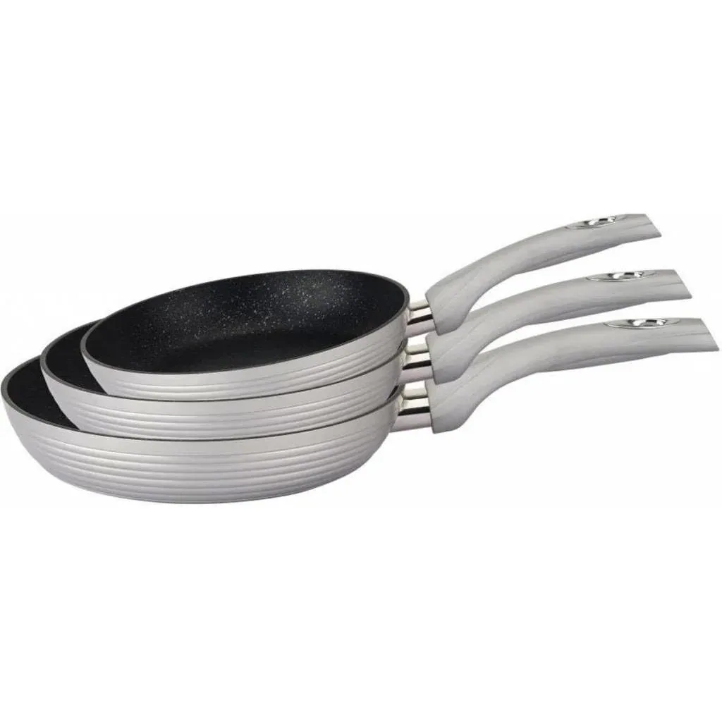 Bratpfannenset 3-teilig + Suppenbräter aus Marmor - 32 CM
