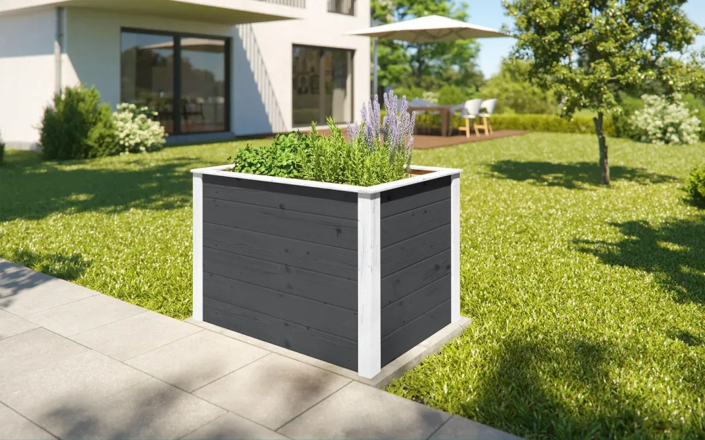 Element-Hochbeet Modular, Wandstärke 21 mm, anthr., 100 x 71 x 69 cm