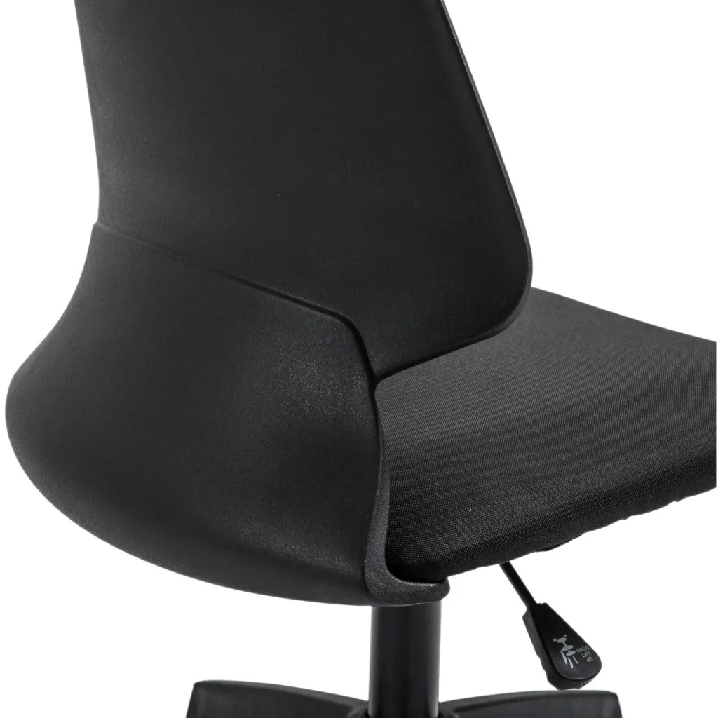 Drehstuhl Schreibtischstuhl rollbar höhenverstellbar ergonomisch gepolstert Leinen Schwarz 60 x 50 x (84 93) cm