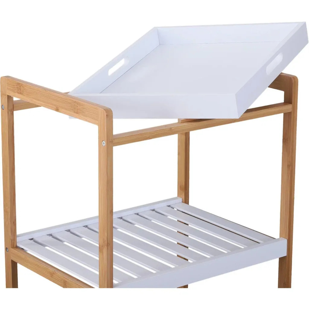 Küchenwagen rollbar Servierwagen Küchentrolley abnehmbare Topplatte 46 x 35 x 74,5 cm