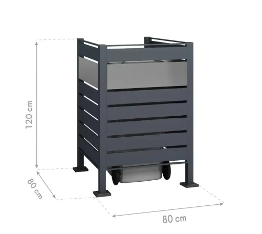 Mülltonnenverkleidung Planum 1er Box, 120 cm, anthrazit