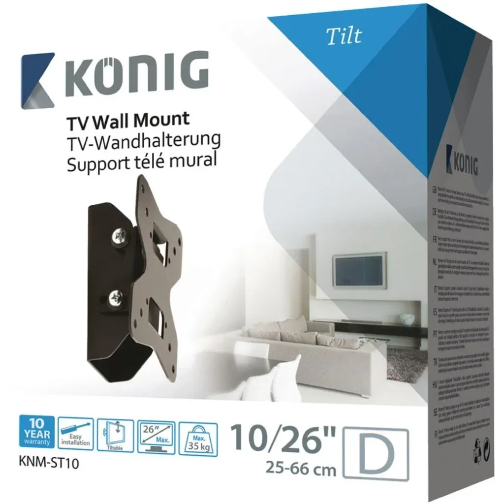 TV-Wandhalterung Neigung 10 - 26 " 35 kg