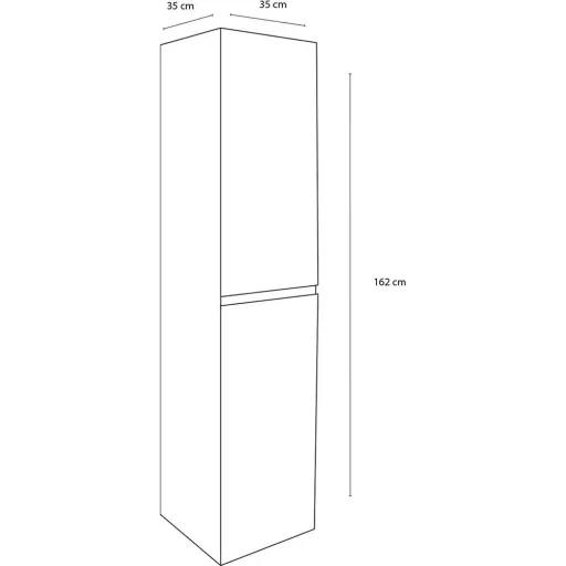 Concept Bade Hoher Schrank rechts gris fsc