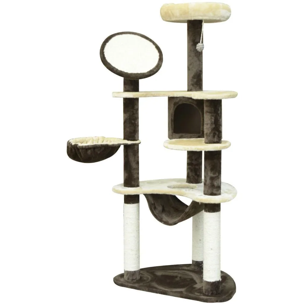 Katzenbaum Sisalsäulen 65x50x153 cm creme-kaffebraun