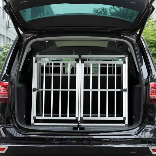 Hundetransportbox XXL 97x90x70cm Aluminium