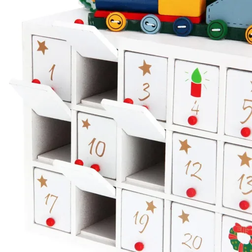 Adventskalender quer mit Fächern zum Selbstbefüllen