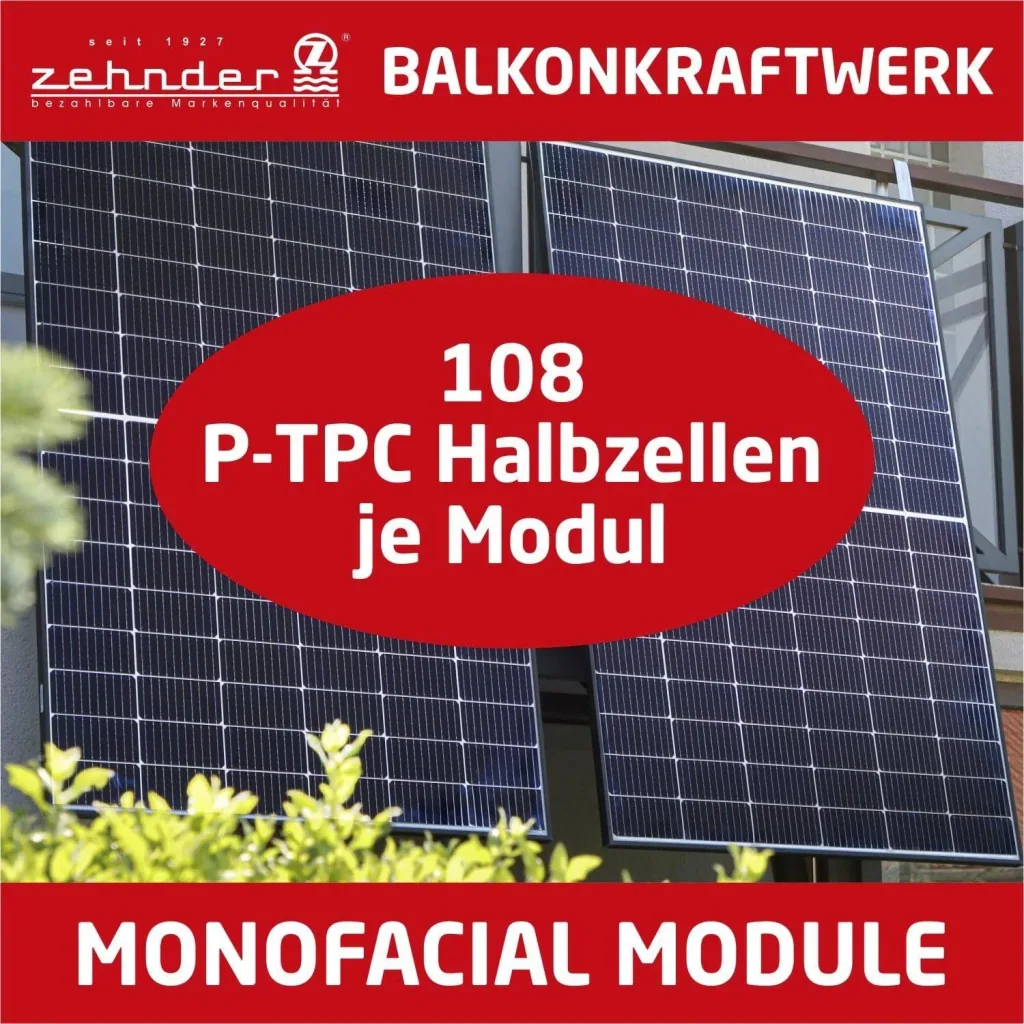 Premium Balkonstrom System 600 Watt, steckerfertig