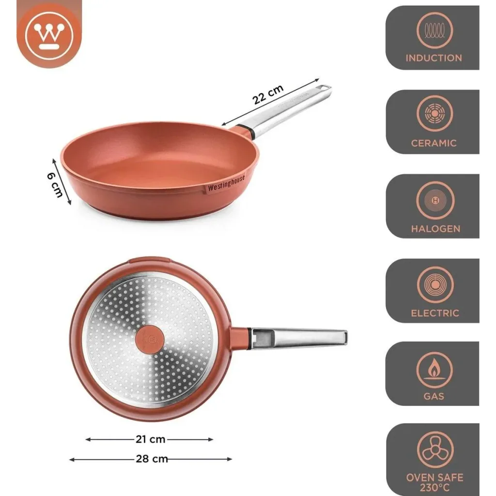 Performance Series Töpfe und Pfannen - Grillpfanne 28 cm + Bratpfanne 28 cm - Orange