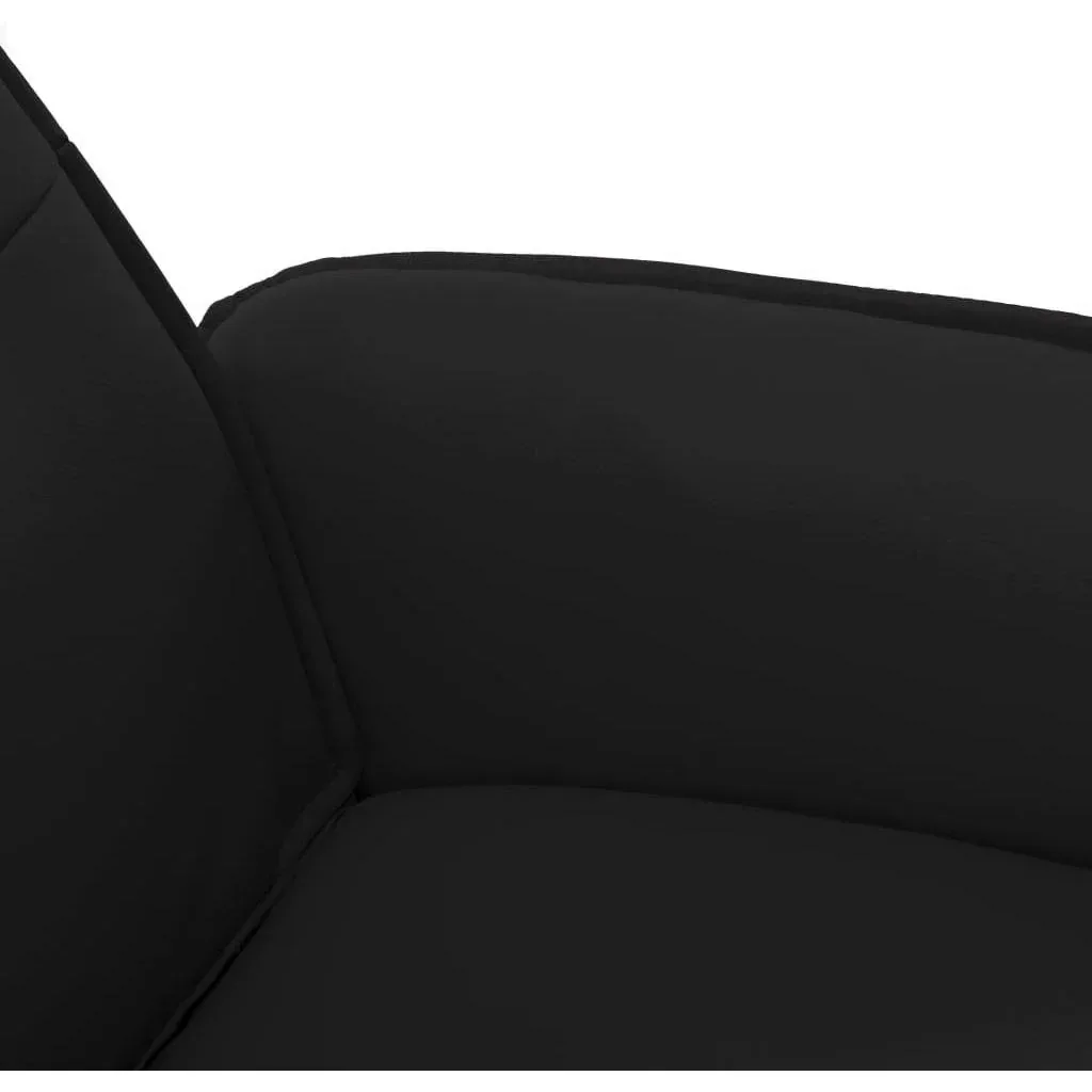 Massagesitz verstellbar mit Fußhocker Kunstleder schwarz