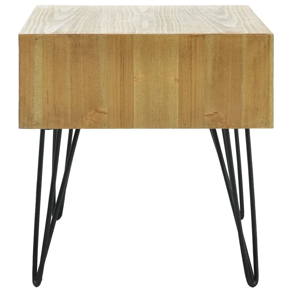 Couchtisch mit 2 Schubladen 80x40x40,5 cm verarbeitetes Holz braun