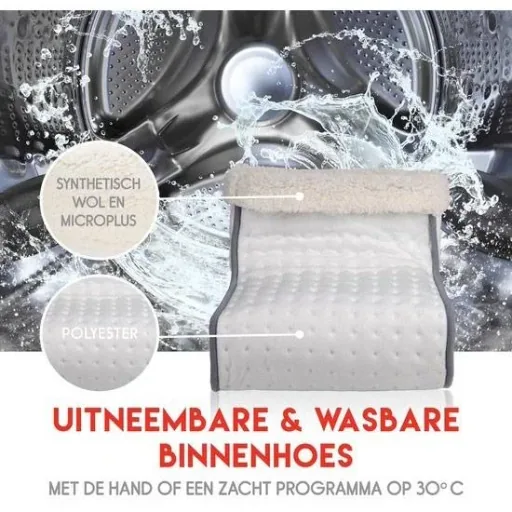 Elektrischer Fußwärmer - 3 Wärmestufen - waschbare Innenhülse - 100W - Weiß