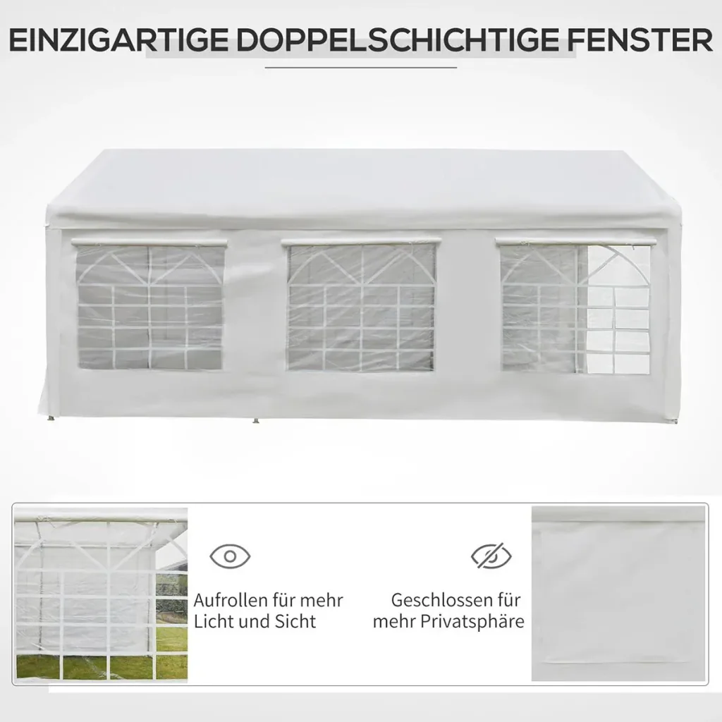 Pavillon Partyzelt 3x6m Garten Fe