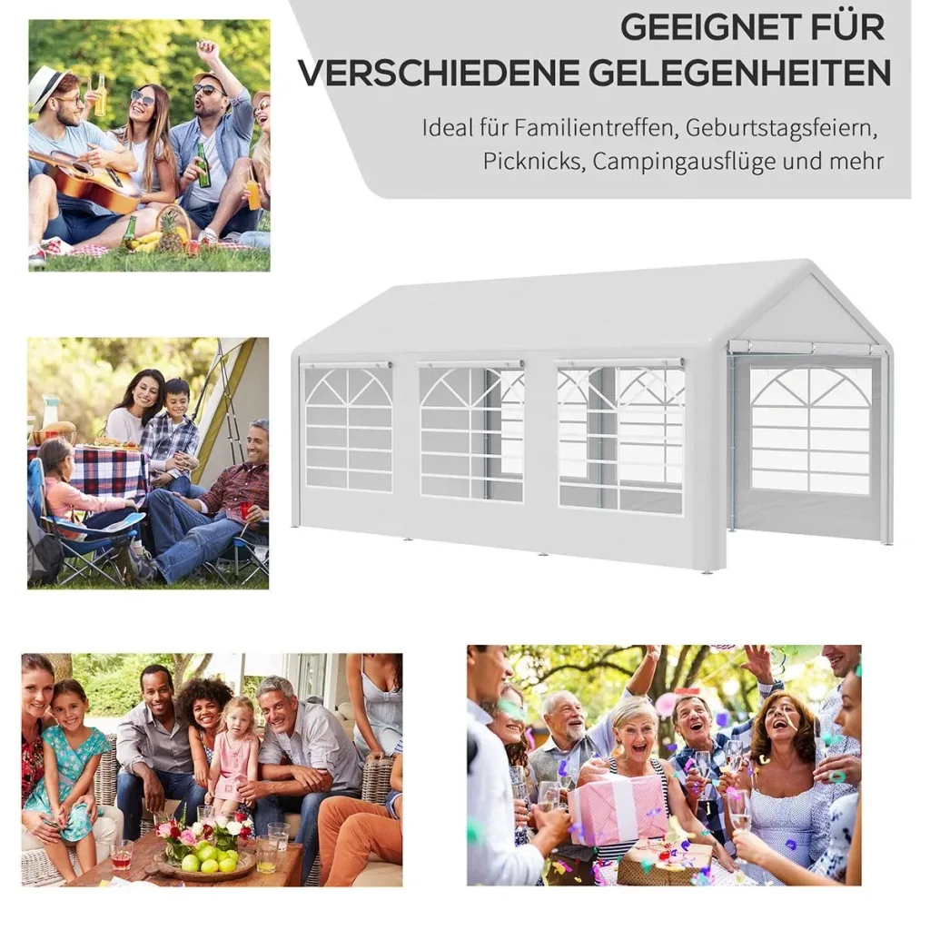 Pavillon Partyzelt 3x6m Garten Fe
