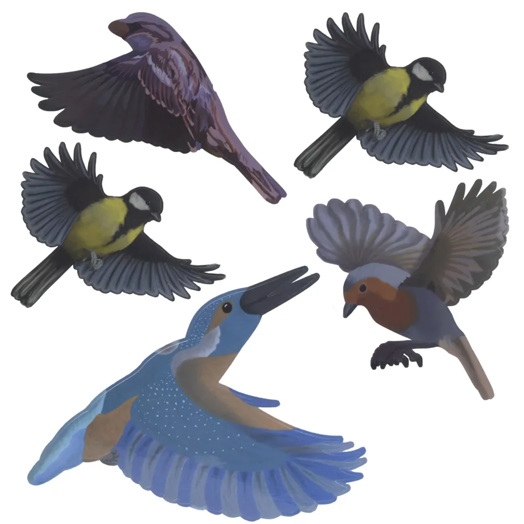 Vogelfrei Silhouette bunt