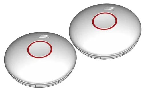 Funk-Rauchwarnmelder CC-80 mit integriertem Hitzemelder - 2er Set