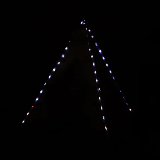 LED Tipi Zelt Rot / Weiss
