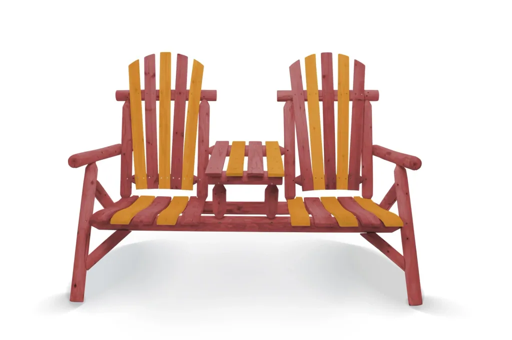 Bank 2-Sitzer mit Tisch Timber FSC 100%