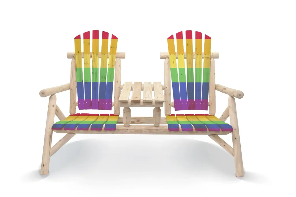 Bank 2-Sitzer mit Tisch Timber FSC 100%