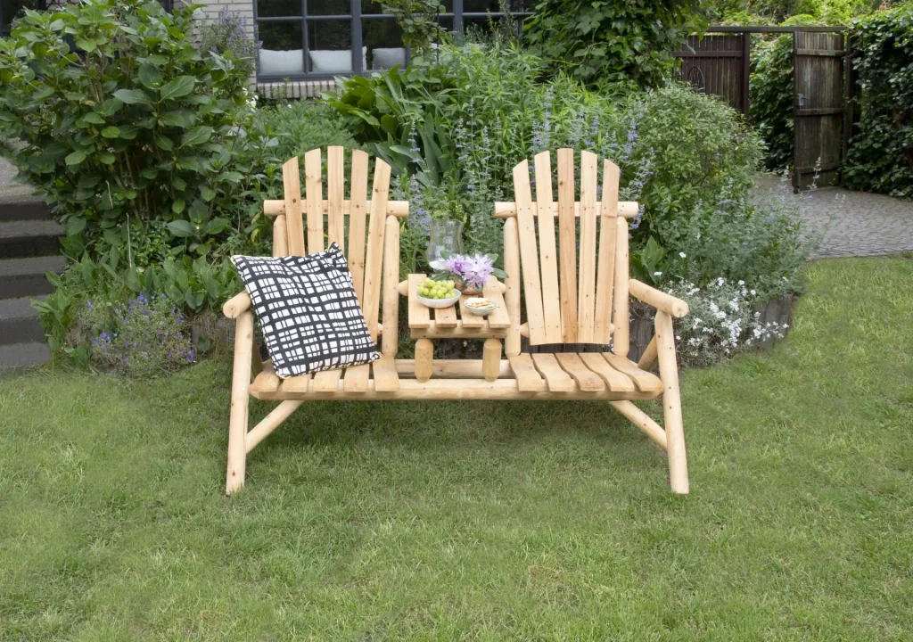 Bank 2-Sitzer mit Tisch Timber FSC 100%