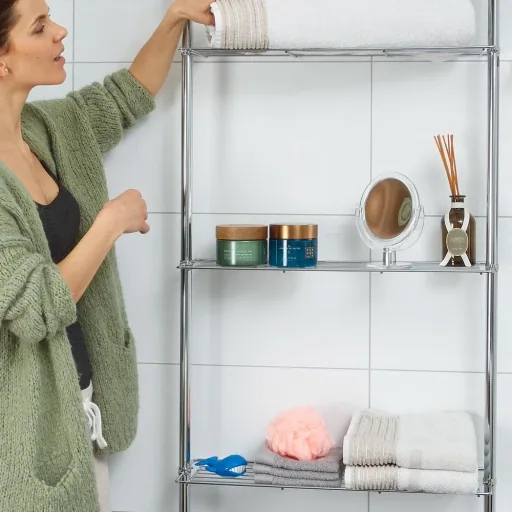 Badezimmerregal 270 cm - Höhenverstellbar - Badezimmerschrank