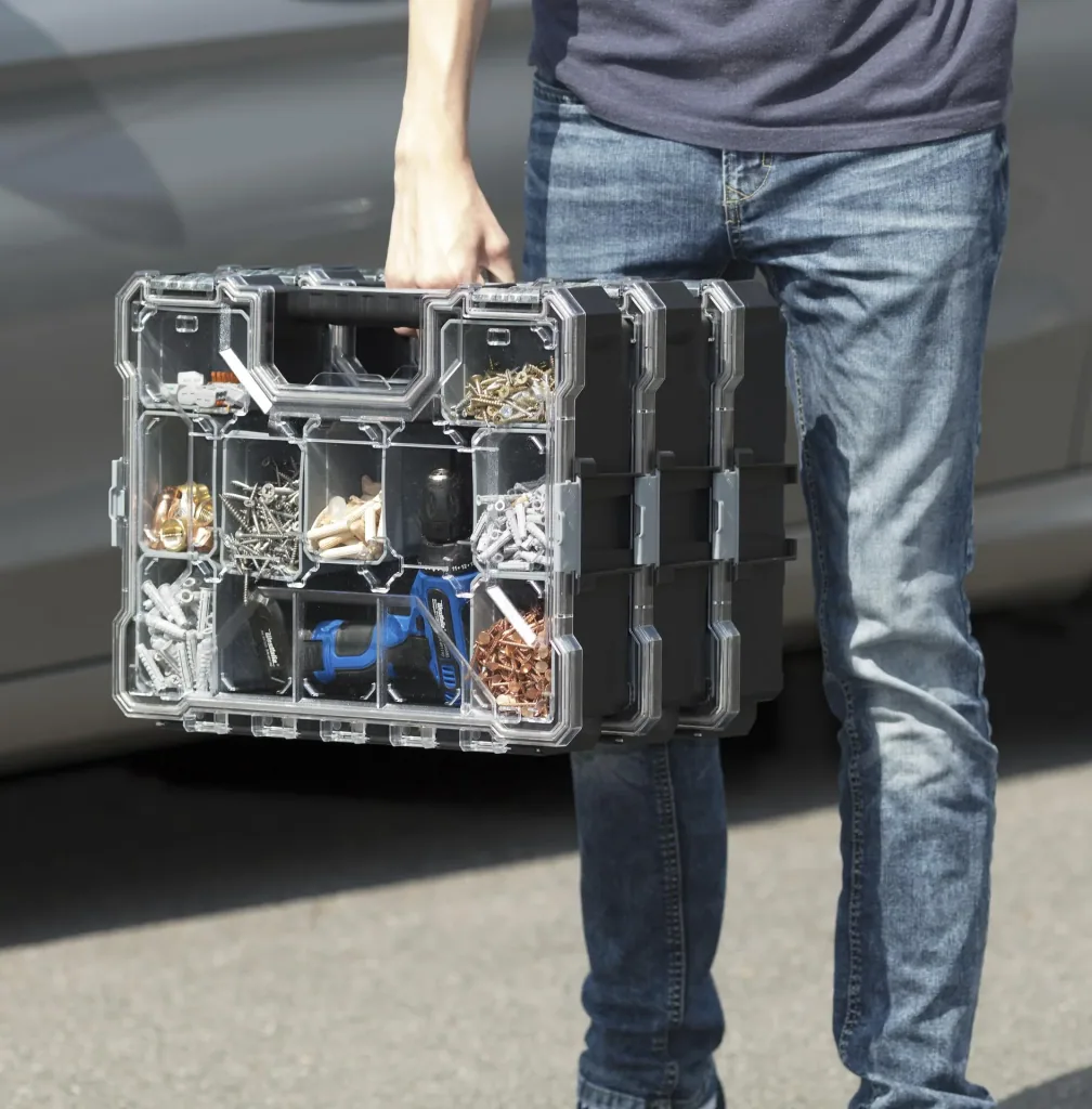 Sortimentskoffer mit 12 Wechselboxen