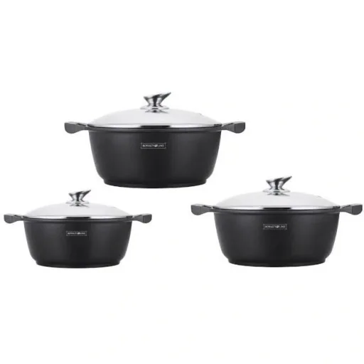 Marmorsuppe / Bratpfanne - 3er-Set - 26 + 28 + 30 cm
